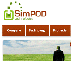 Simpod - logo and web site template design.